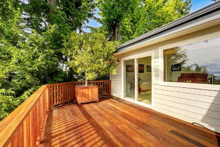 Deck cleaning and staining